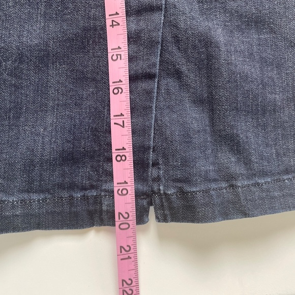 H&M | Navy Blue Denim Pencil Skirt with Gold Trim | Size 4, Classic & Chic - Picture 13 of 13